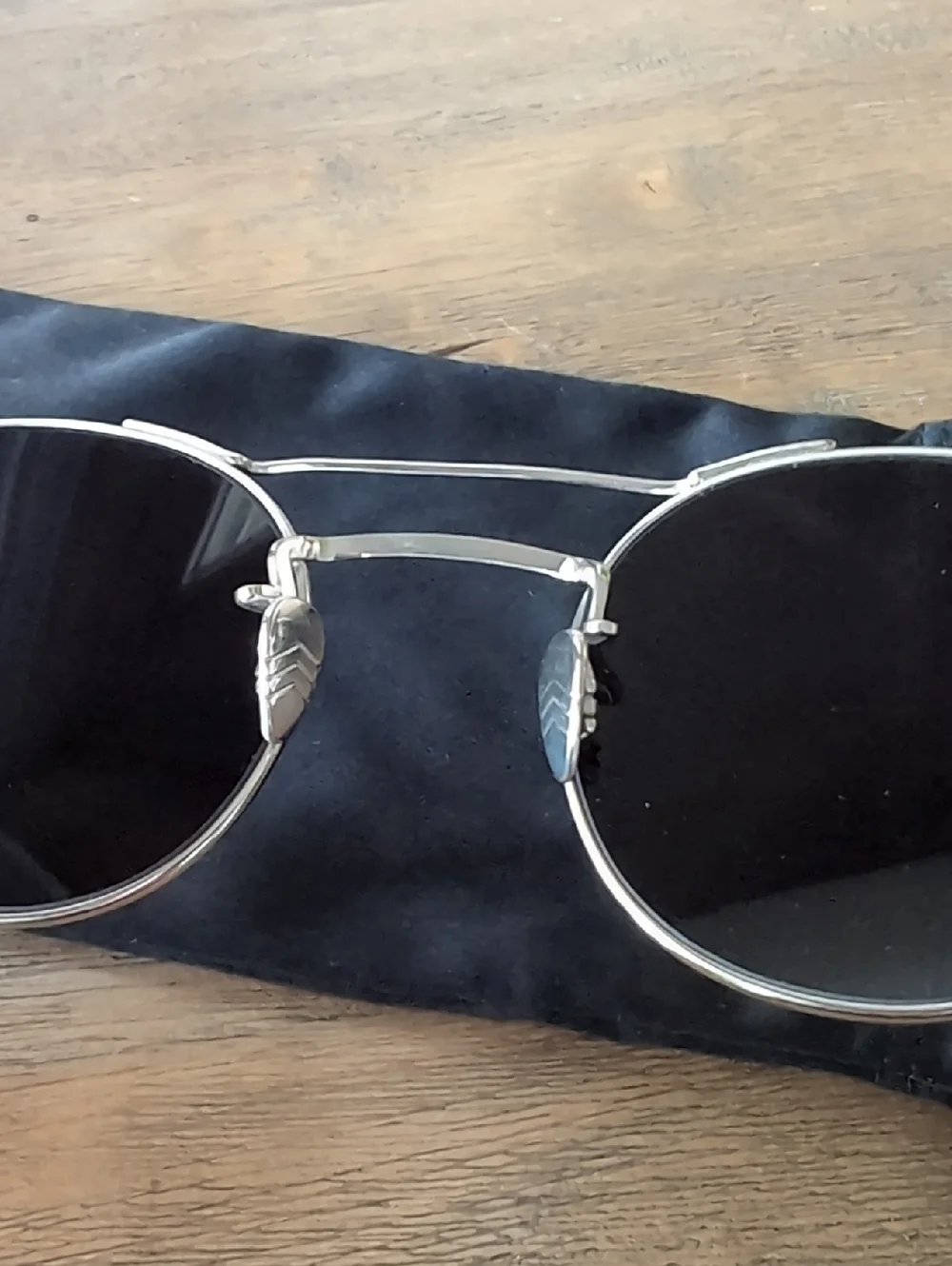 NWB Krewe Orleans Titanium Blue Steel Silver Mirror